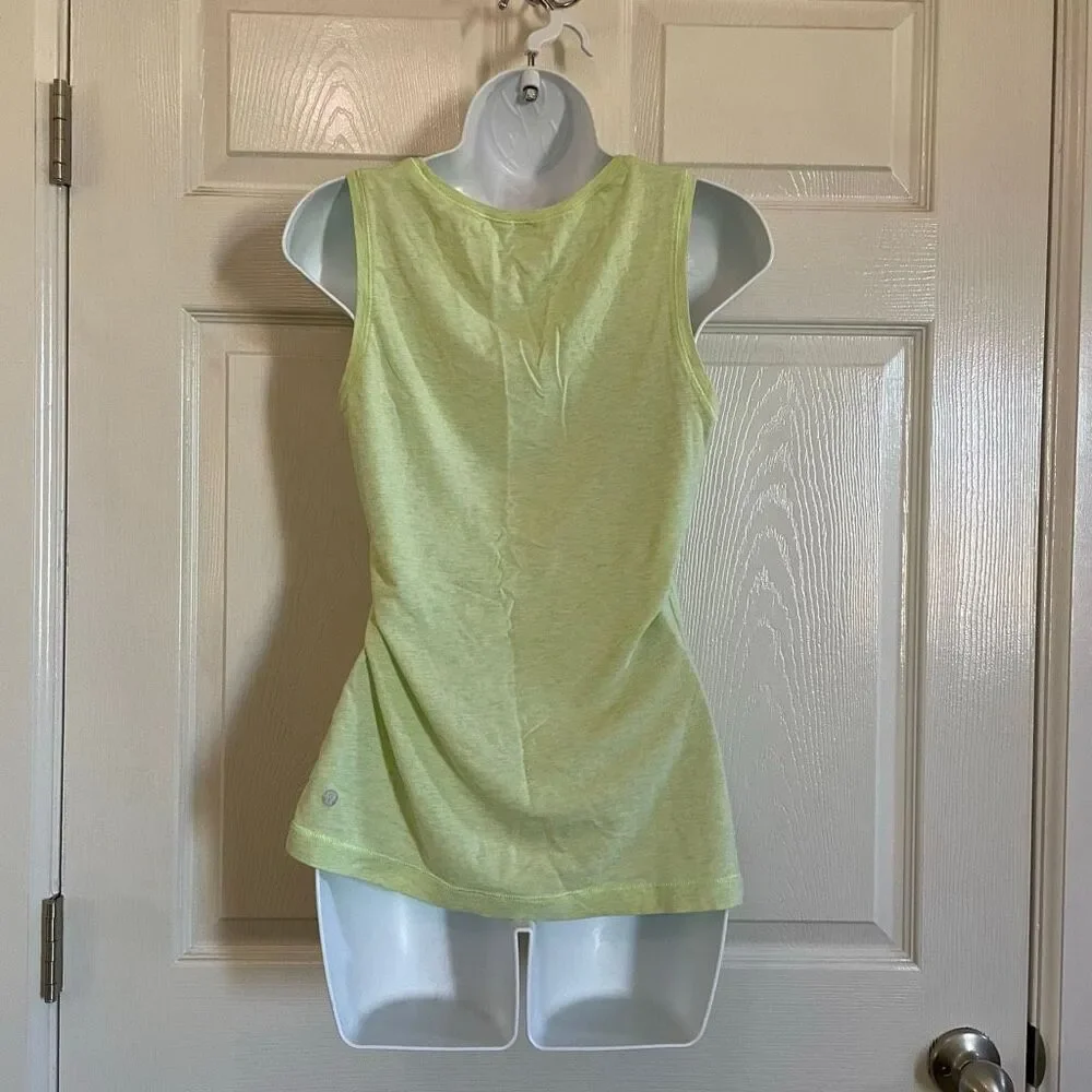 Lululemon Size 4-6 Pima Cotton Tank Top Lemon Lime
